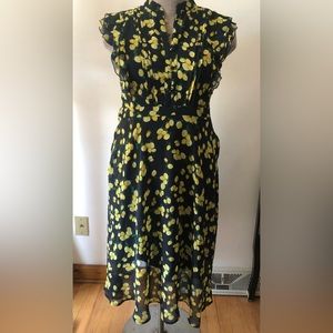 Cupio lemon print dress women’s large.